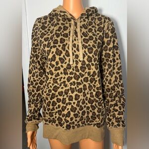 Amazon Essentials Brown Leopard Print Women's Hoodie